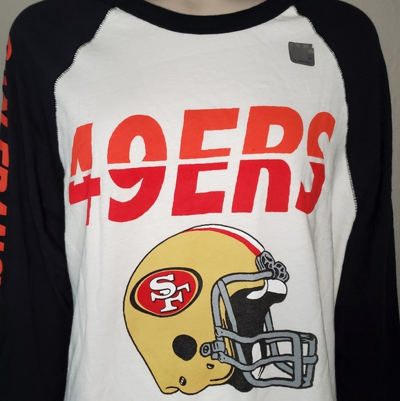 SOLD!! SF 49ers Men's Junk Food Raglan - Picture 4 of 8